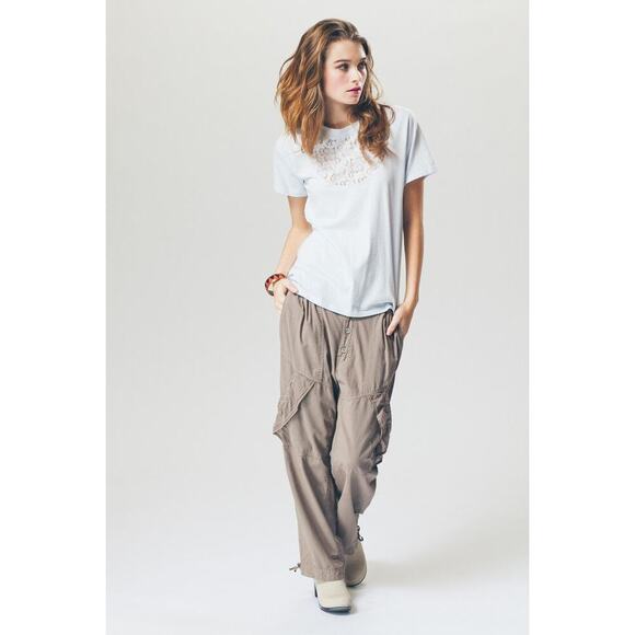 Prairie Underground Pants - Prairie Underground Women's White 100% Cotton Cargo Pants Size Large
